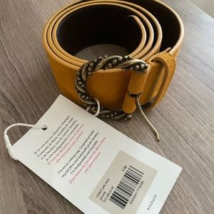 Sezane Ava Belt yellow size 80 NWT